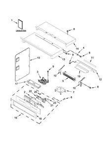 Control Panel Parts Diagram and Parts List for JMW2427DB01  Jenn-Air Microwave