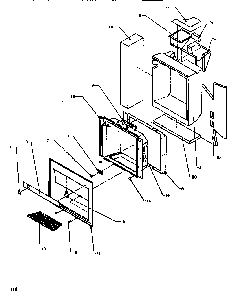 Ice & Water Cavity Diagram and Parts List for SSD522NBW-P1181001WW  Amana Refrigerator