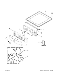 Part Location Diagram of W10573709 Whirlpool Installation instructions