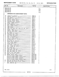 Refrigerator Compartment Parts Page 2 Diagram and Parts List for 2484-42A  Admiral Refrigerator