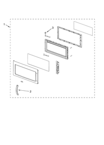 Door Parts Diagram and Parts List for AMV1160VAW0  Amana Microwave