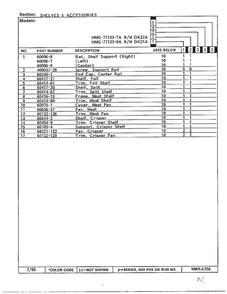 Shelves And Accessories Page 2 Diagram and Parts List for 77133-0A  Admiral Refrigerator