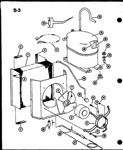 System & Air Parts (epcg2408-1b/p67470-1c) (epcg3010-1b/p67470-2c) (epcg3612-1b/p67470-3c) Diagram and Parts List for EPCG4213-1B P67470-4C Amana Air Conditioner