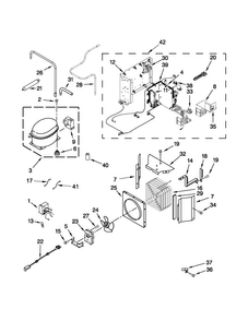 Upper Unit Parts Diagram and Parts List for JS48NXFXDW04  Jenn-Air Refrigerator