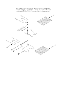 Rack And Element Parts Diagram and Parts List for MER6751AAW24  Maytag Range