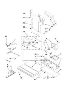 Unit Parts Diagram and Parts List for MFI2269VEM7  Maytag Refrigerator