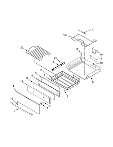Drawer Parts Diagram and Parts List for JIS1450CDS0  Jenn-Air Range