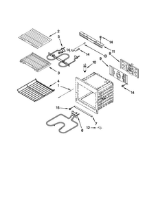 Internal Oven Parts Diagram and Parts List for JJW2827WB00  Jenn-Air Wall Oven