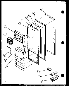 Refrigerator Door Diagram and Parts List for SZ22ML-P1120608WL  Amana Refrigerator