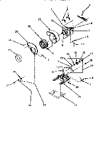 Motor, Exhaust Fan & Belt Diagram and Parts List for LGM549L-P1176708WL  Amana Dryer
