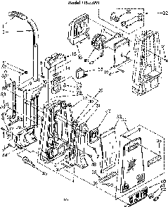 Handle And Bag Housing Diagram and Parts List for 11635991  Kenmore Upright Vacuum