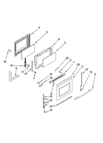 Part Location Diagram of 3801F857-45 Whirlpool BRACKET, HANDLE (RIGHT)