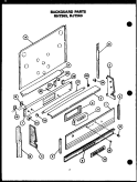 BACKGUARD PARTS Diagram and Parts List for RJT369  Caloric Range