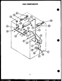 GAS COMPONENTS Diagram and Parts List for RJT369  Caloric Range