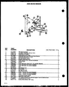 Section 10 Diagram and Parts List for BR20N-P7812526W  Amana Refrigerator