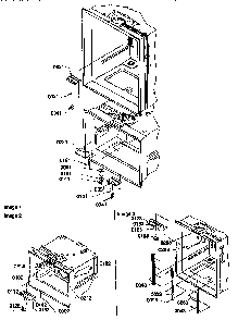 Light Switches And Drain Funnel Diagram and Parts List for 77277-P1311201WL  Amana Refrigerator