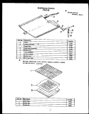 BROIL BURNER SECTION Diagram and Parts List for PKU139  Amana Microwave Oven Combo