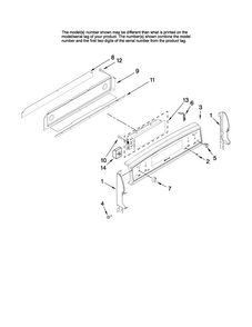 Control Panel Parts Diagram and Parts List for JER8895BAS12  Jenn-Air Range