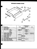 STORAGE DRAWER PARTS Diagram and Parts List for RST359  Caloric Cooktop