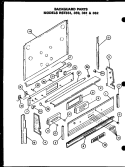 BACKGUARD PARTS Diagram and Parts List for RST359  Caloric Cooktop