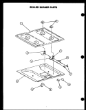 SEALED BURNER PARTS Diagram and Parts List for RST359  Caloric Cooktop