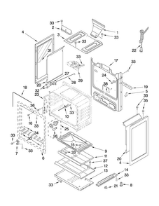 Chassis Parts Diagram and Parts List for AGR5844VDS2  Amana Range