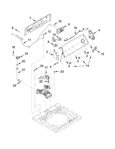 Controls And Water Inlet Parts Diagram and Parts List for 4KNTW4530EQ0  Amana Washer