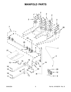 Manifold Parts Diagram and Parts List for MGS8800PZ0  Maytag Range
