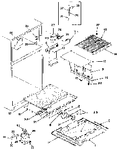 Freezer Compartment Diagram and Parts List for JRTD226LB-MBJ84B  Jenn-Air Refrigerator