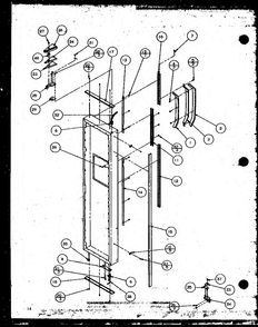 Freezer Door Diagram and Parts List for SZDE27MPL-P1124403WL  Amana Refrigerator