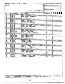 Freezer Compartment Page 2 Diagram and Parts List for 50103-0A  Admiral Refrigerator