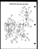 MAGNETRON AND AIR FLOW PARTS Diagram and Parts List for RKT-396  Caloric Microwave Oven Combo