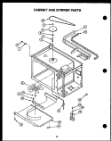 CABINET AND STIRRER PARTS Diagram and Parts List for RKT-396  Caloric Microwave Oven Combo