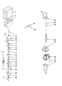 Motor And Ice Container Parts Diagram and Parts List for MSD2254VEW01  Maytag Refrigerator