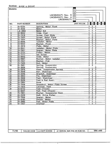 Base And Drive Page 2 Diagram and Parts List for 6544A  Norge Washer