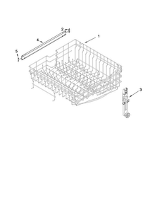Upper Rack And Track Parts Diagram and Parts List for MDBH989AWQ3  Maytag Dishwasher