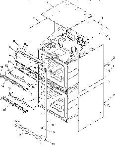 Cabinet Diagram and Parts List for AGOD2750E P1132527NE Amana Wall Oven