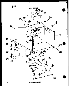 Interior Parts Diagram and Parts List for 619-3P P54720-45R Amana Air Conditioner
