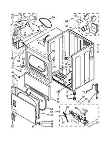 Cabinet Parts Diagram and Parts List for MDG18PDAXW0  Maytag Dryer