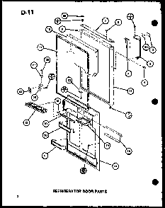 Refrigerator Door Parts Diagram and Parts List for TC18G-P76512-5W  Amana Refrigerator
