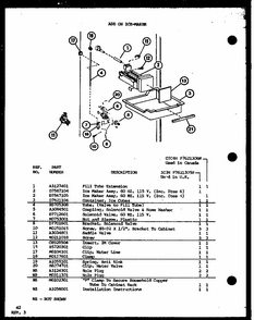 Add On Ice-maker (ic3h/p7621305w) (cic4h/p7621306w) Diagram and Parts List for TM20K-P7791118W  Amana Refrigerator
