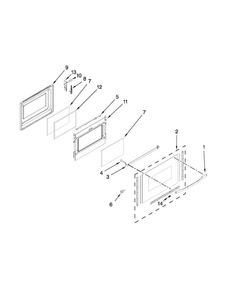 Lower Door Parts Diagram and Parts List for MET8776BS00  Maytag Range