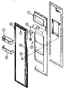Freezer Inner Door Diagram and Parts List for RSW2200CAL DM31B Maytag Refrigerator