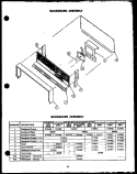 BACKGUARD ASSY Diagram and Parts List for GBK26CB  Amana Range