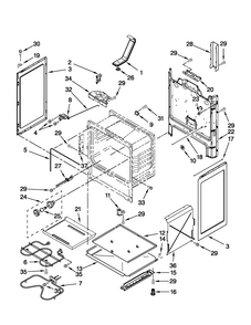 Chassis Parts Diagram and Parts List for MER7662WS3  Maytag Range