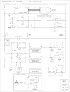 Wiring Information Diagram and Parts List for WDYRC26J2-P1331409  Amana Microwave