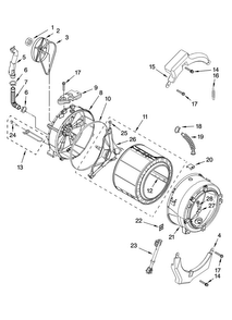 Tub And Basket Parts, Optional Parts Diagram and Parts List for MHWZ600TE00  Maytag Washer