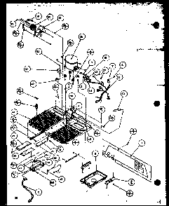 Machine Compartment Diagram and Parts List for 36511W-P1121603WW  Amana Refrigerator