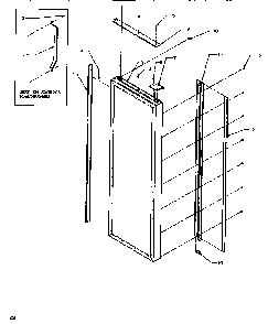Door & Handle Trim Refrigerator Diagram and Parts List for SRD520SW-P1186301WW  Amana Refrigerator