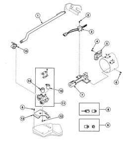 Gas Valve Diagram and Parts List for SDGT09WF  Speed Queen Dryer